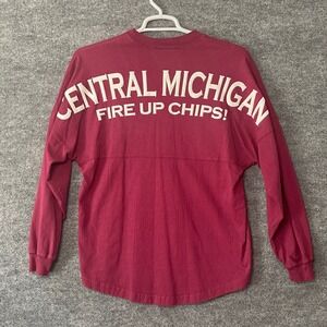 Central Michigan University CMU Spirit Jersey Small Maroon Fire‎ Up Chips